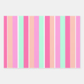 Candy Colors Stripes Geschenkpapier Set (Vorderseite)