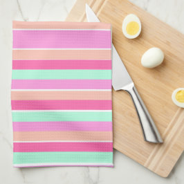 Candy Colors Stripes Geschirrtuch