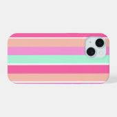 Candy Colors Stripes iPhone 15 Hülle (Rückseite (Horizontal))