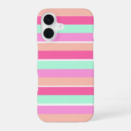 Candy Colors Stripes iPhone 16 Hülle