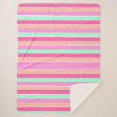 Candy Colors Stripes Sherpadecke (Vorderseite)