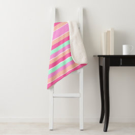 Candy Colors Stripes Sherpadecke