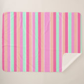 Candy Colors Stripes Sherpadecke (Vorderseite (Horizontal))