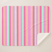 Candy Colors Stripes Sherpadecke (Vorderseite (Horizontal))