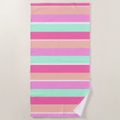Candy Colors Stripes Strandtuch (Vorderseite)