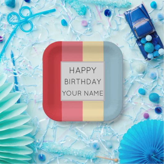 Candy Colors Vertikale Streifen Pappteller (Party)