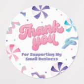 Candy Colors Vielen Dank Etiketten (Design 2)