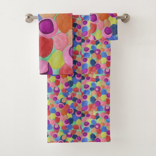 Candy Colour Blume Badezimmer Handtuch Set (Insitu)