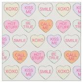 Candy Conversation Heart Valentinstag Sweet Stoff (Nahaufnahme)