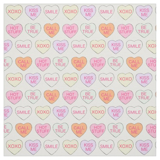 Candy Conversation Heart Valentinstag Sweet Stoff (Muster)