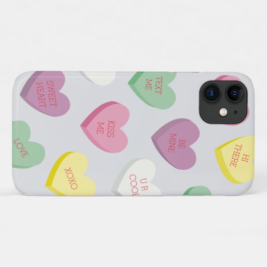 Candy Conversation Hearts mit bearbeitbarem Text Case-Mate iPhone Hülle (Rückseite (Horizontal))