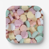 Candy Conversation Hearts Pappteller (Vorderseite)