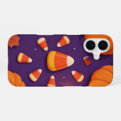 Candy Corn and Pumpkins Halloween Case iPhone 16 Hülle (Rückseite (Horizontal))
