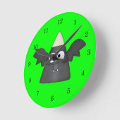 Candy Corn Bat Runde Wanduhr (Winkel)