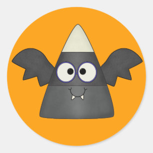 Candy Corn Bat Runder Aufkleber