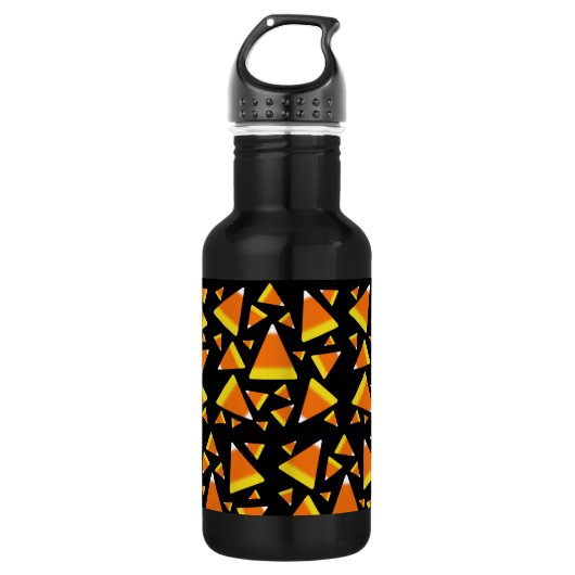 Candy Corn Black Edelstahlflasche (Vorderseite)