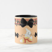 Candy Corn Black Ribbons Tasse (Zentrum)