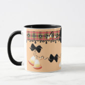Candy Corn Black Ribbons Tasse (Links)