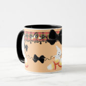 Candy Corn Black Ribbons Tasse (Vorderseite Links)