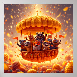 Candy Corn Carousel Poster