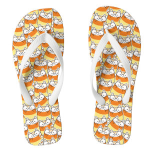 Candy Corn Cat Pattern Badesandalen