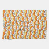 Candy Corn Cat Pattern Geschirrtuch (Horizontal)