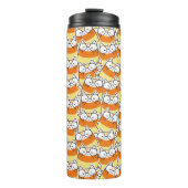 Candy Corn Cat Pattern Thermosbecher (Vorderseite)
