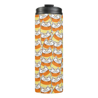 Candy Corn Cat Pattern Thermosbecher