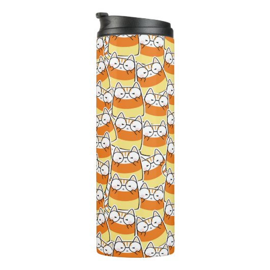 Candy Corn Cat Pattern Thermosbecher (Nach rechts gedreht)