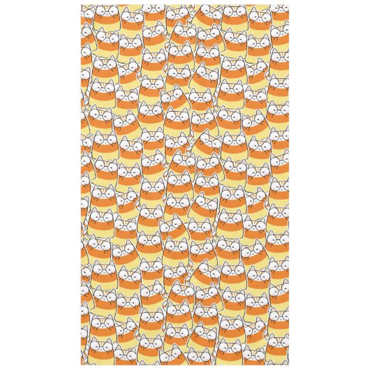 Candy Corn Cat Pattern Tischdecke (Vorderseite)
