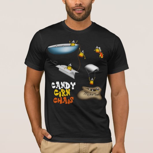 Candy Corn Chaos - Funny Halloween Shirt (Vorderseite)