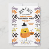 Candy Corn Character Halloween-Party Einladung (Vorderseite)
