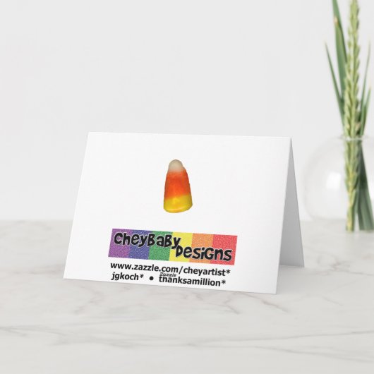 Candy Corn - Corny Birthday Karte (Rückseite)