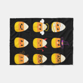Candy Corn Costume Characters - Niedlich Halloween Fleecedecke (Vorderseite (Horizontal))
