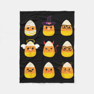 Candy Corn Costume Characters - Niedlich Halloween Fleecedecke