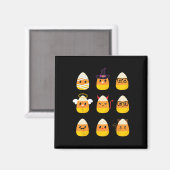 Candy Corn Costume Characters - Niedlich Halloween Magnet (Vorderseite/Rückseite)