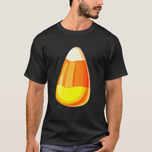 Candy Corn Costume Last Minute Lazy Party T-Shirt (Vorderseite)