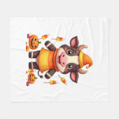 Candy Corn Cow Fleecedecke (Vorderseite (Horizontal))