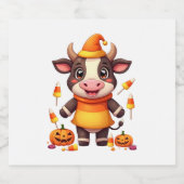 Candy Corn Cow Schaumweinetikett (Einzelnes Label)