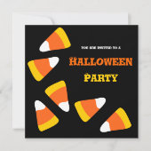 Candy Corn Craze Halloween-Party Einladung (Vorderseite)