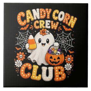 Candy Corn Crew Geist Halloween Fliese