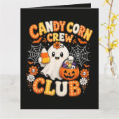 Candy Corn Crew Geist Halloween Karte (Gelbe Blume)