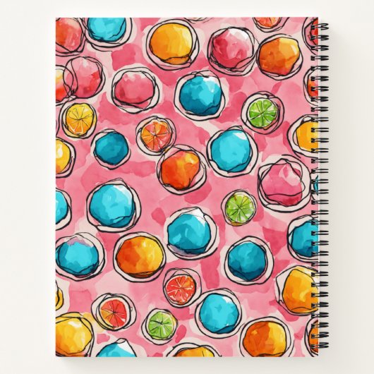 Candy Corn Delight Spiral Notebook Notizblock (Rückseite)
