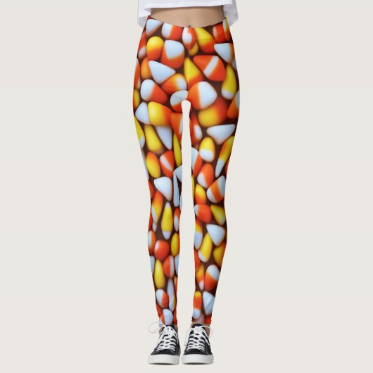 Candy Corn Design Leggings (Vorderseite)