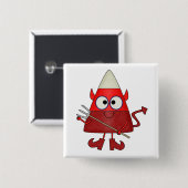 Candy Corn Devil Halloween Button (Vorne & Hinten)