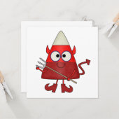 Candy Corn Devil Halloween Karte (Vorderseite/Rückseite Beispiel)