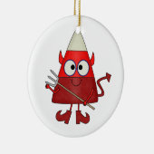 Candy Corn Devil Halloween Keramikornament (Rechts)