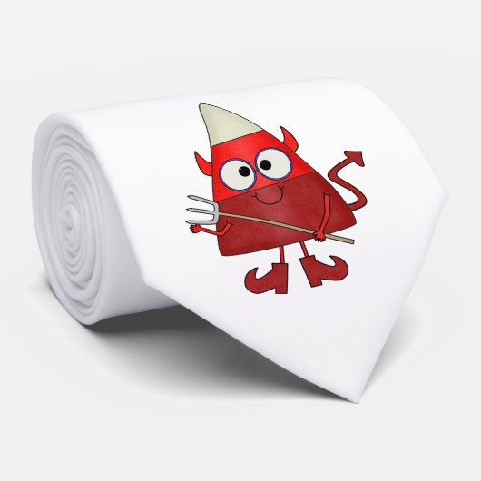 Candy Corn Devil Halloween Krawatte (Gerollt)