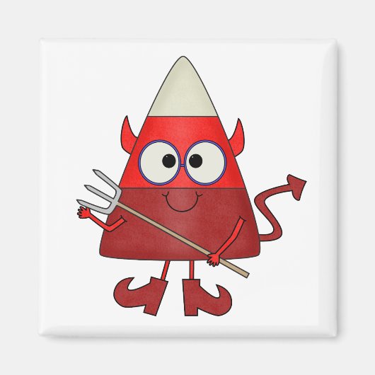 Candy Corn Devil Halloween Magnet (Vorne)