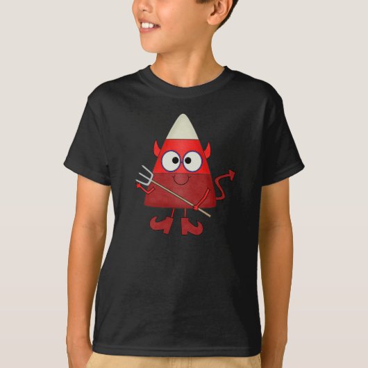 Candy Corn Devil Halloween T-Shirt (Vorderseite)